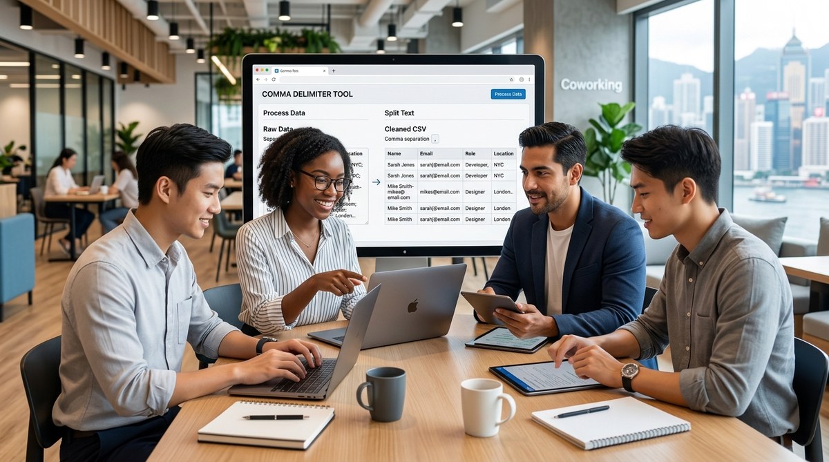 How Remote Teams Use a Comma Delimiter Tool to Clean Shared Data Faster