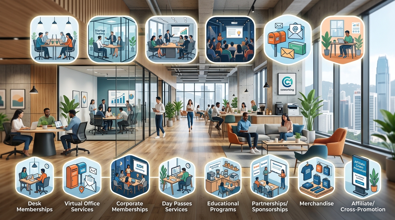 12 Revenue Streams Every Coworking Space Owner Should Consider