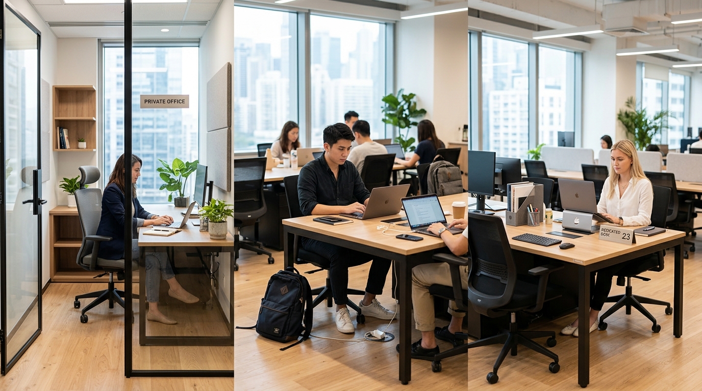 Private Office vs Hot Desk vs Dedicated Desk: Which Workspace Solution Fits Your Needs?
