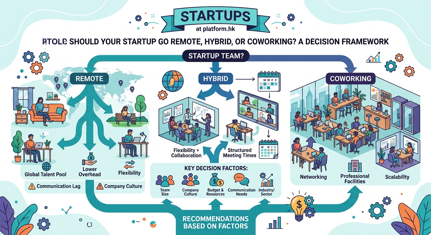 Should Your Startup Go Remote, Hybrid, or Coworking? A Decision Framework — image 1